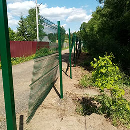 подготовка к монтажу секций 3д сетки